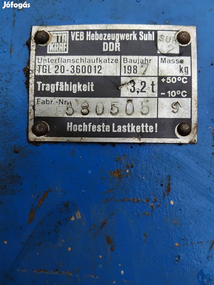Csörlők 2 db Különböző célra  