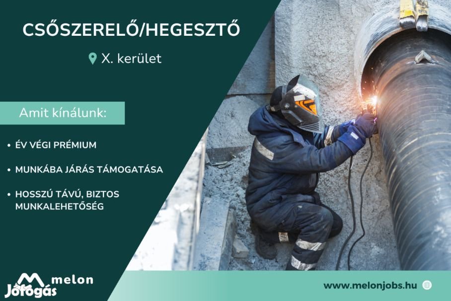 Csőszerelő álláslehetőség