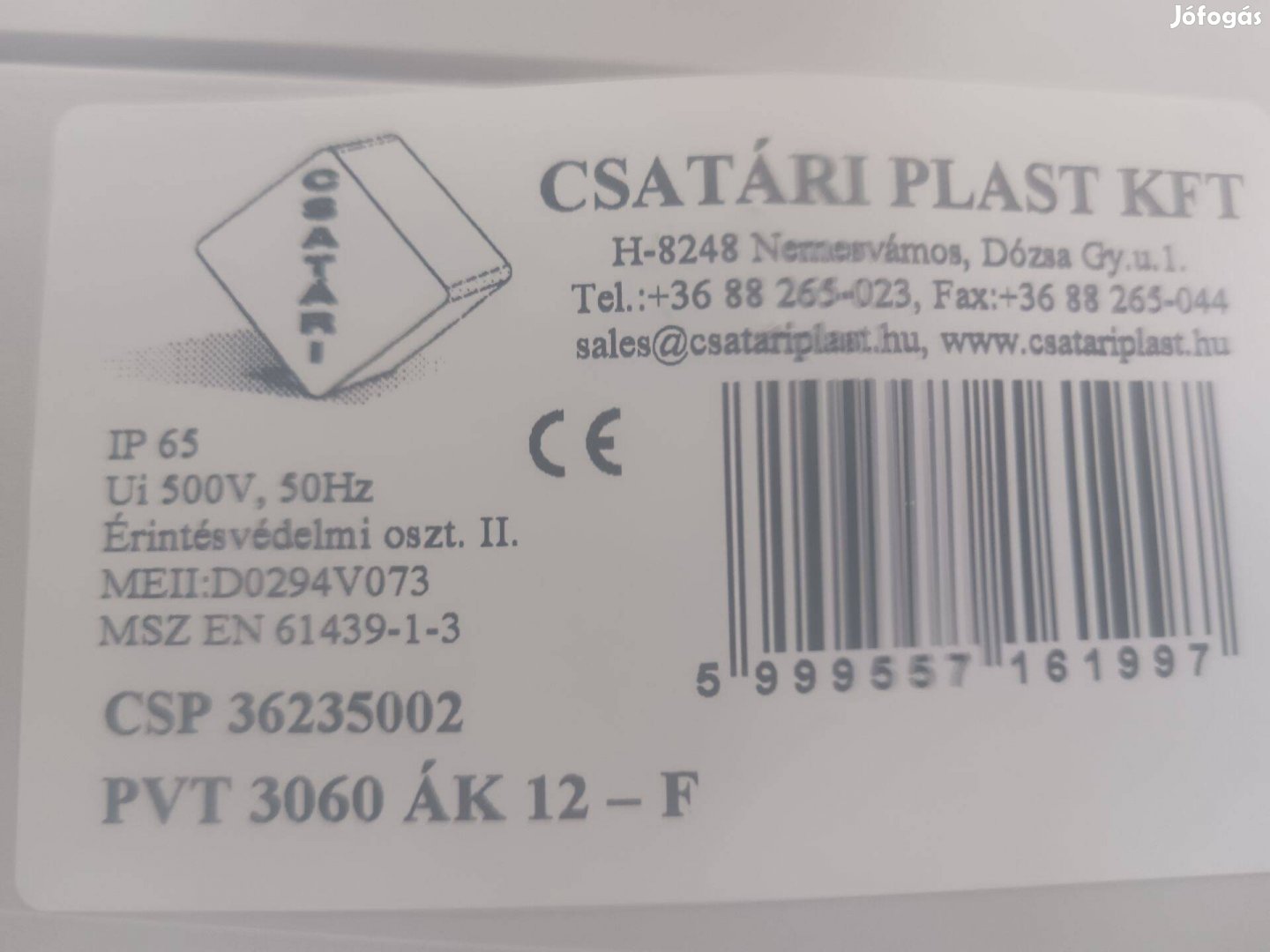 Cstári Plast Mérőszekrény PVT 3060 ÁK 12-f ( CSP 36235002 )
