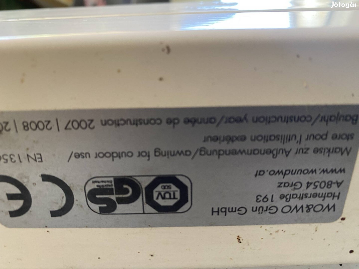 Csuklókaros aluminium terasz árnyékoló