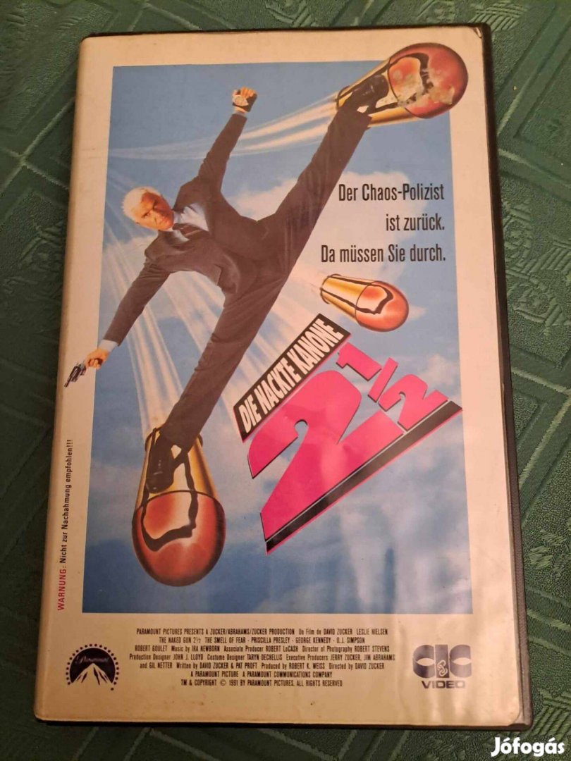 Csupasz pisztoly 2 VHS - külföldi kiadvány, német