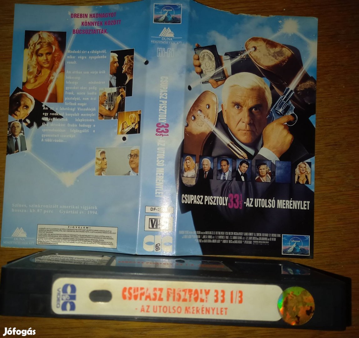 Csupasz pisztoly 33 1/3  - vígjáték vhs - Leslie Nielsen