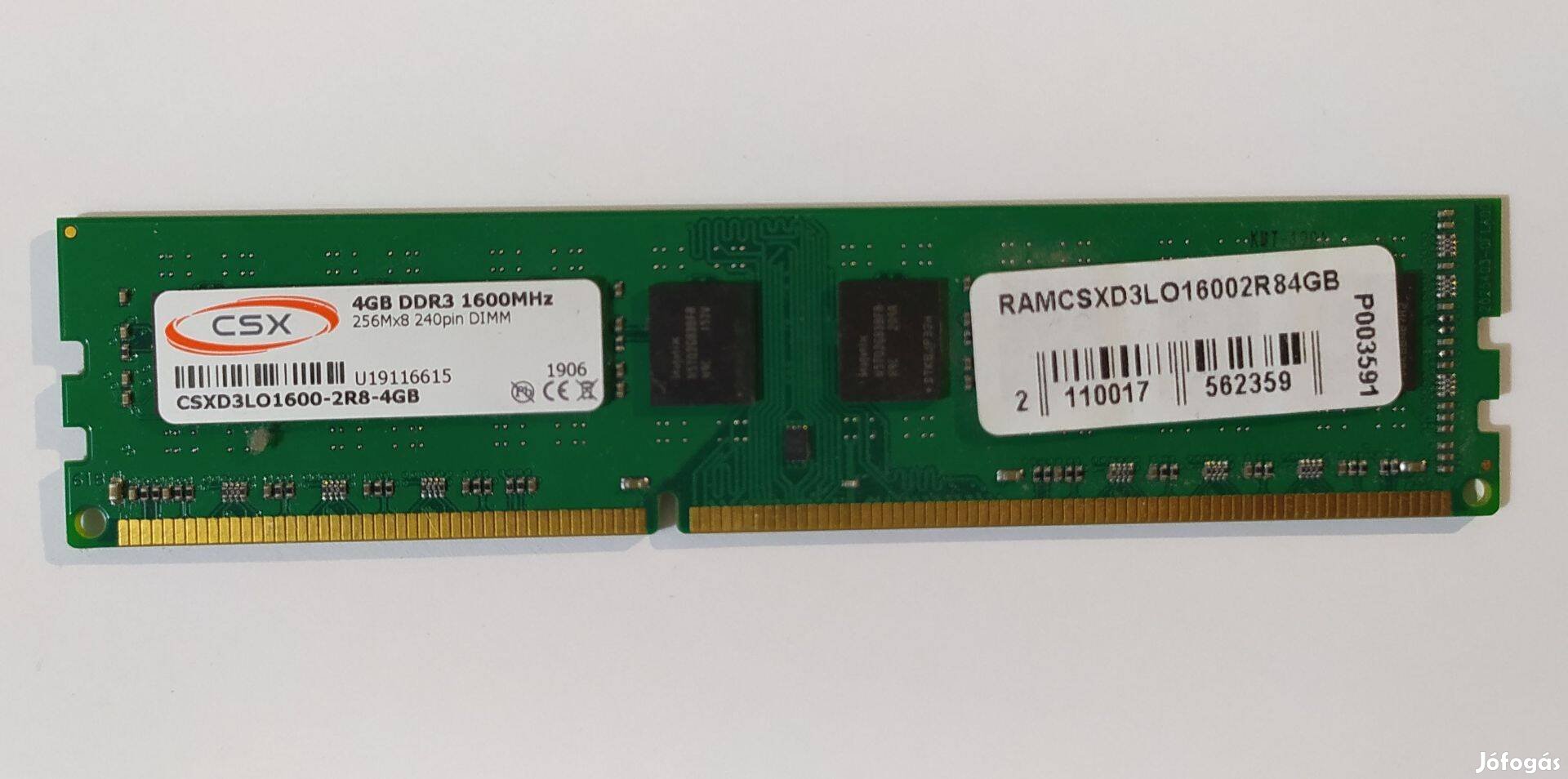 Csx 4GB DDR3 1600MHz memória #03