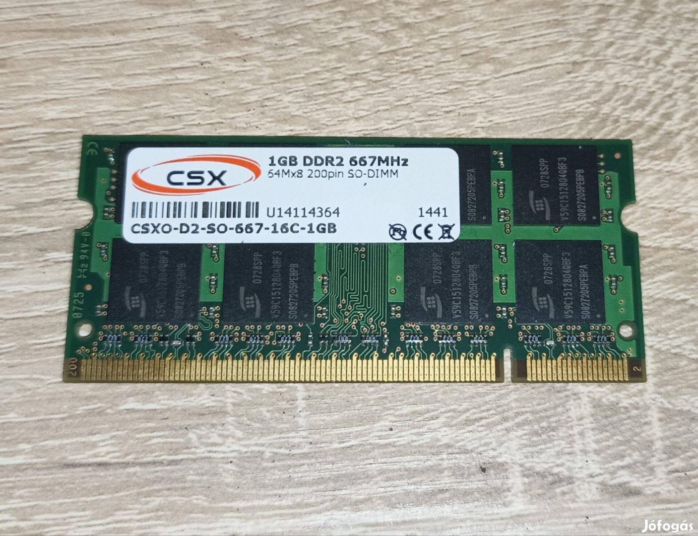 Csx DDR2 laptop notebook memória eladó 1GB