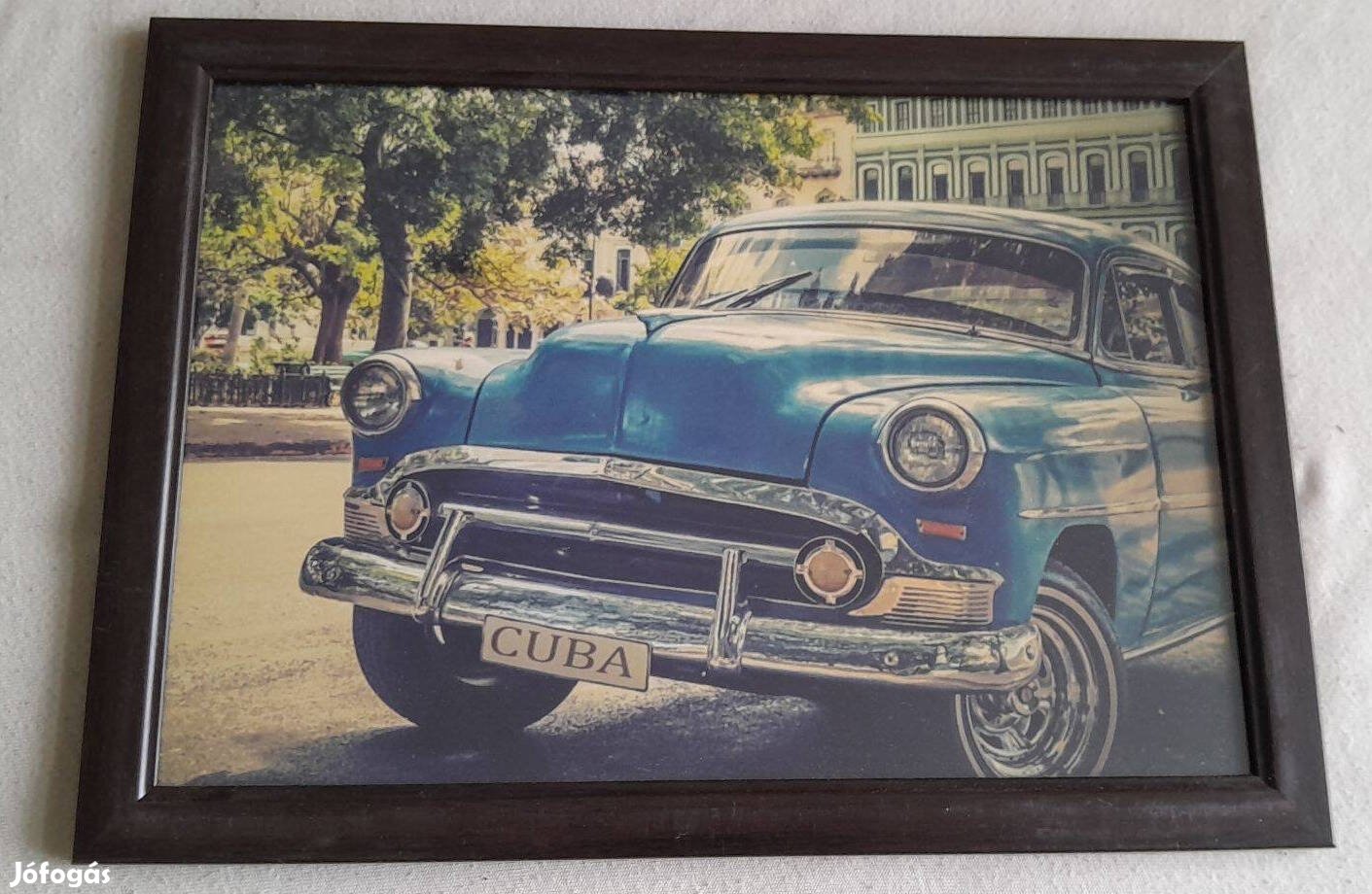 Cuba Car keretezett dekorkép 20x30cm