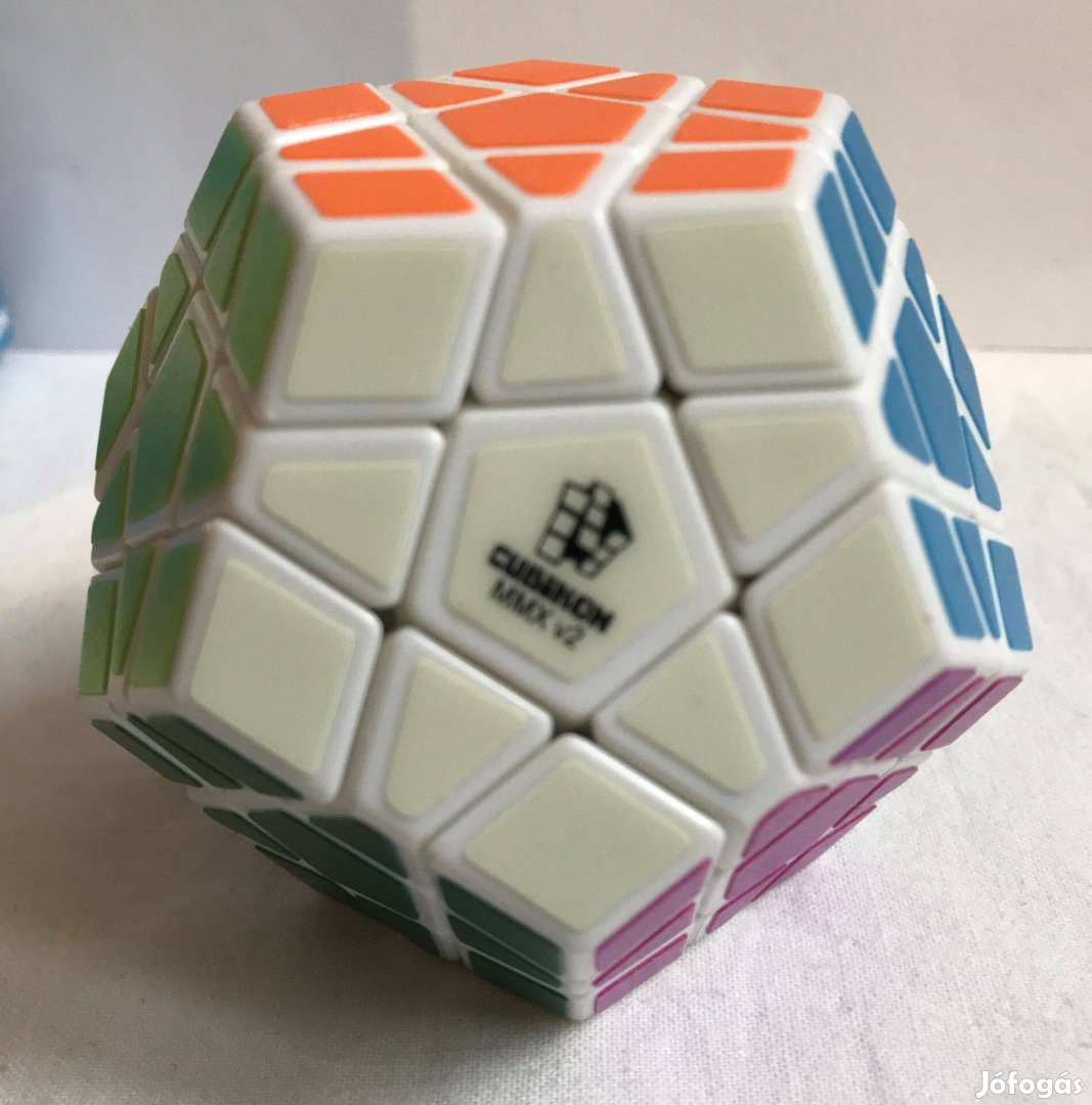 Cubikon Megaminx fehér gyorskocka profi rubik logikai játék, kocka, új