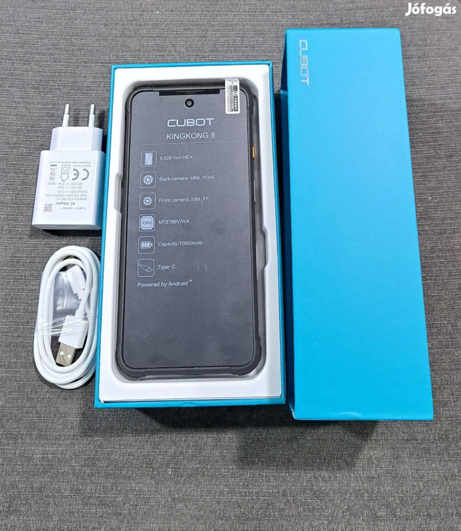 Cubot Kingkong 8 256GB Új Fekete Kártyafüggetlen Mobiltelefon Eladó!