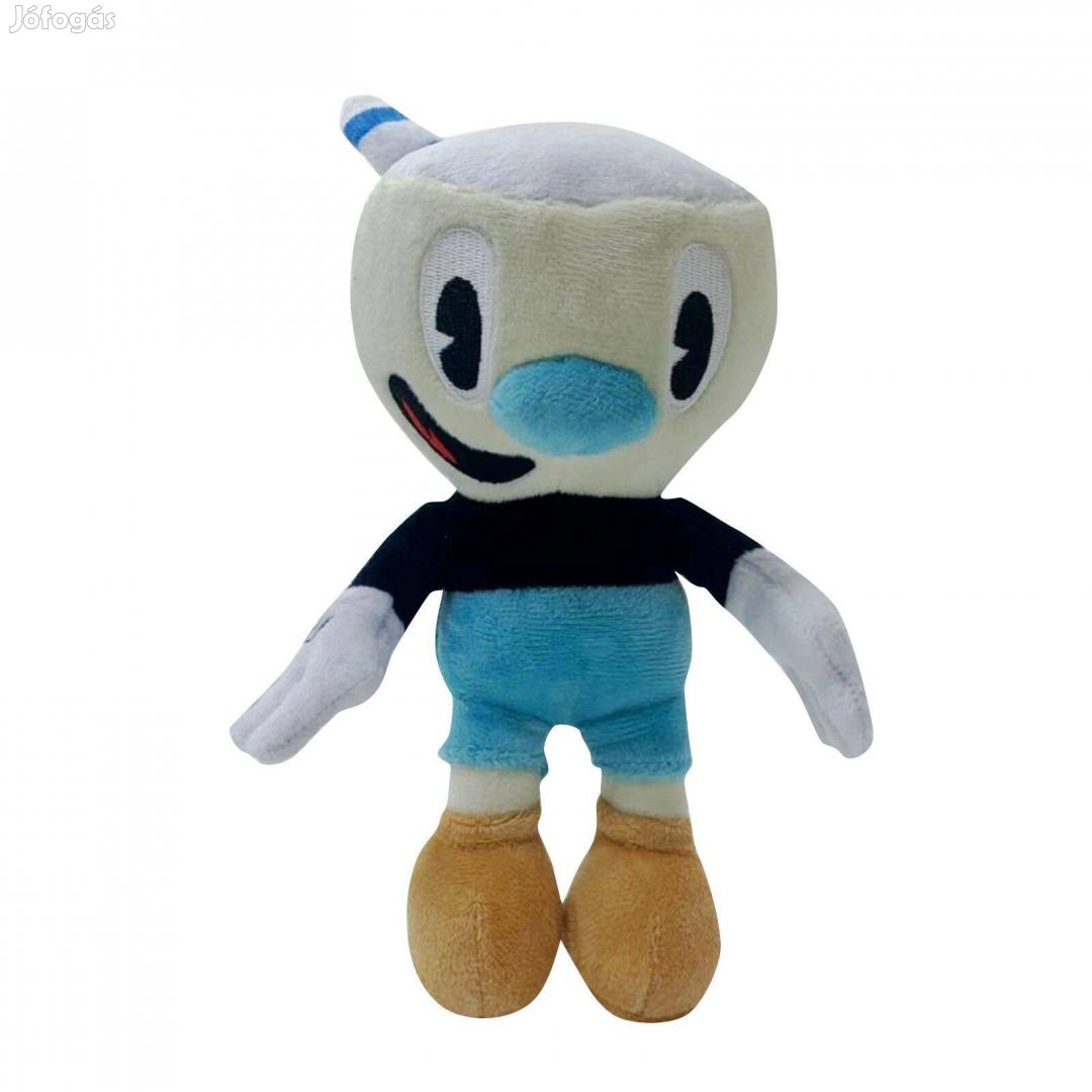 Cuphead Mugman plüss 23 cm Új számlával Készleten Bögrearc game