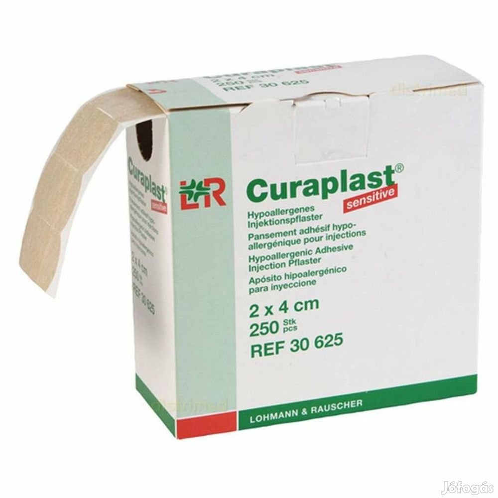 Curaplast sensitive 2x4cm vérvételi törlő, 250db/dob