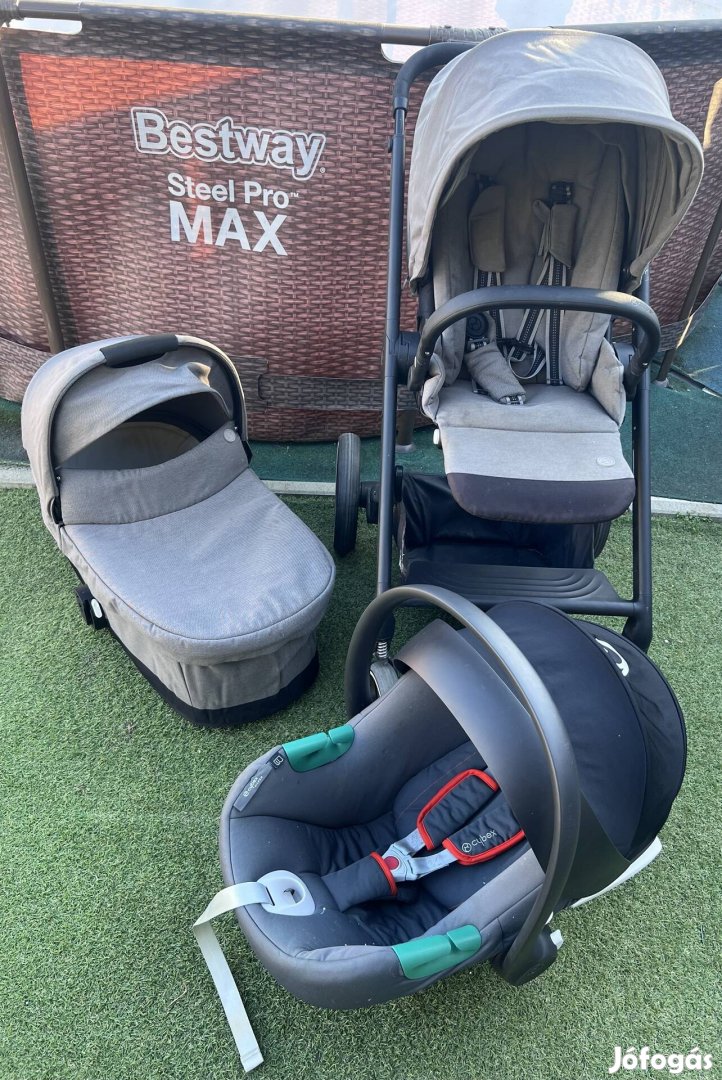 Cybex Balios S Lux Gold Soho Grey multifunkciós 3in1 babakocsi