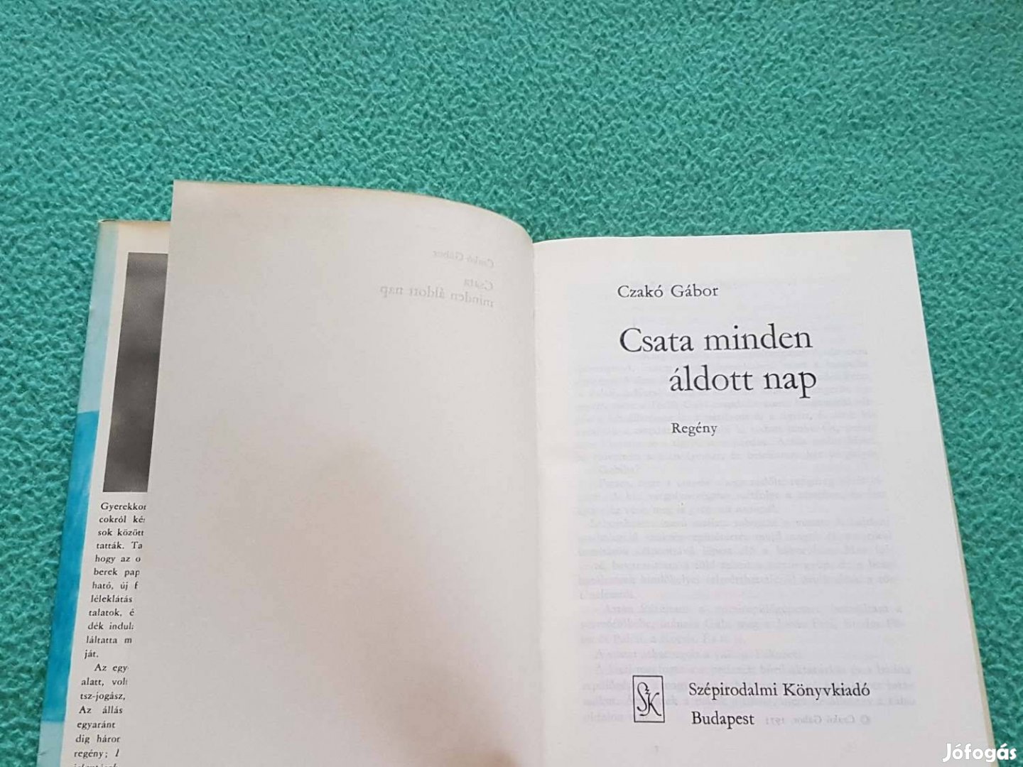 Czakó Péter: Csata minden áldott nap könyv (Szépirodalmi Könyvkiadó)