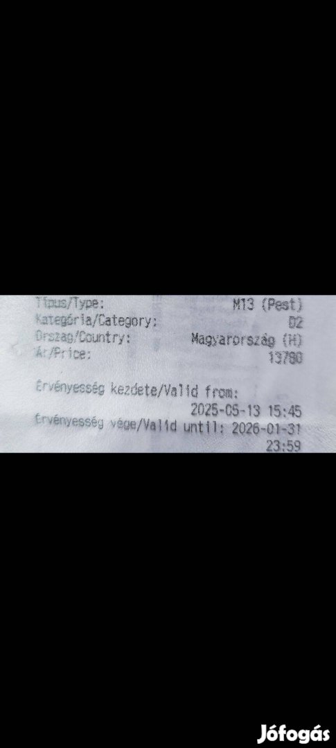 D2 Pest megyei éves autópályamatrica kisteher, busz, személyautóra