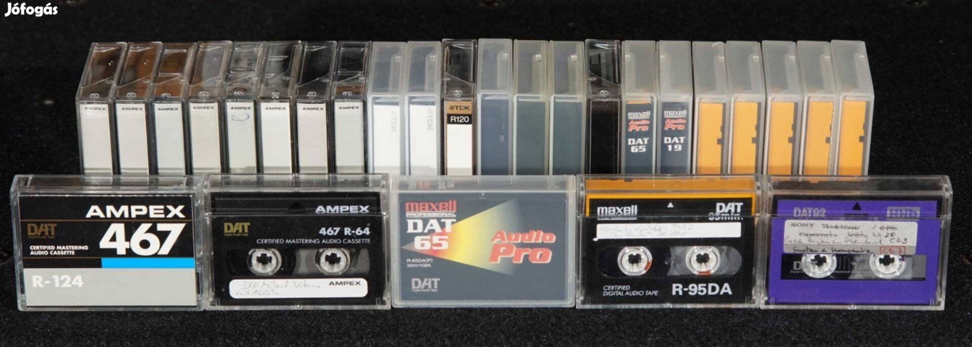DAT kazetták 26 db Hhb, TDK, Maxell és Ampex