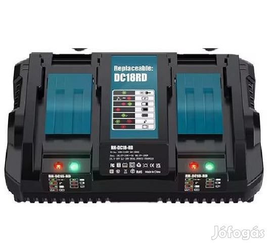 DC18RD Makita Kompatibilis Dupla GyorsTöltő 18V (5980)