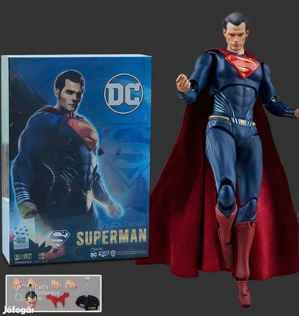 DC Superman 1:9 arányú (20 cm magas) gyűjtői figura Fondjoy, bontatlan