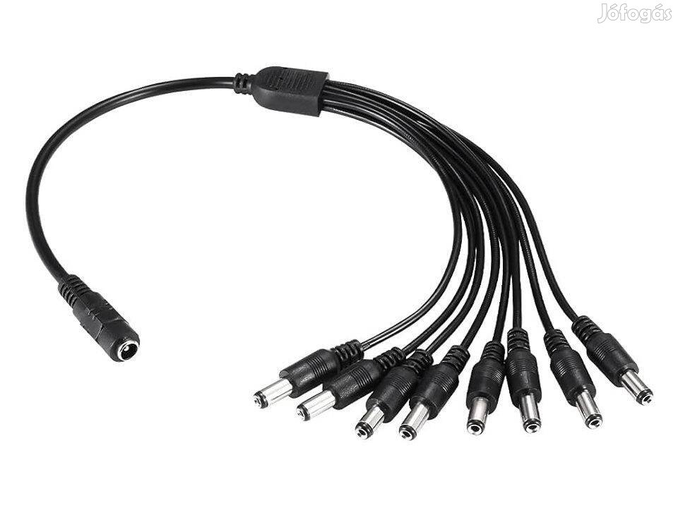 DC Táp 8-as Y Elosztó Adapter Kábel pl. LED szalag -hoz ()