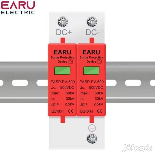 DC Túlfeszültségvédő 2P SPD  500V 20-40KA  (6050)