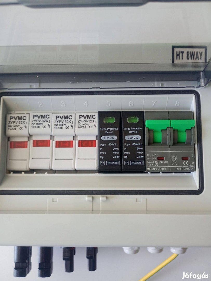 DC leválasztó doboz napelem és inverter közé