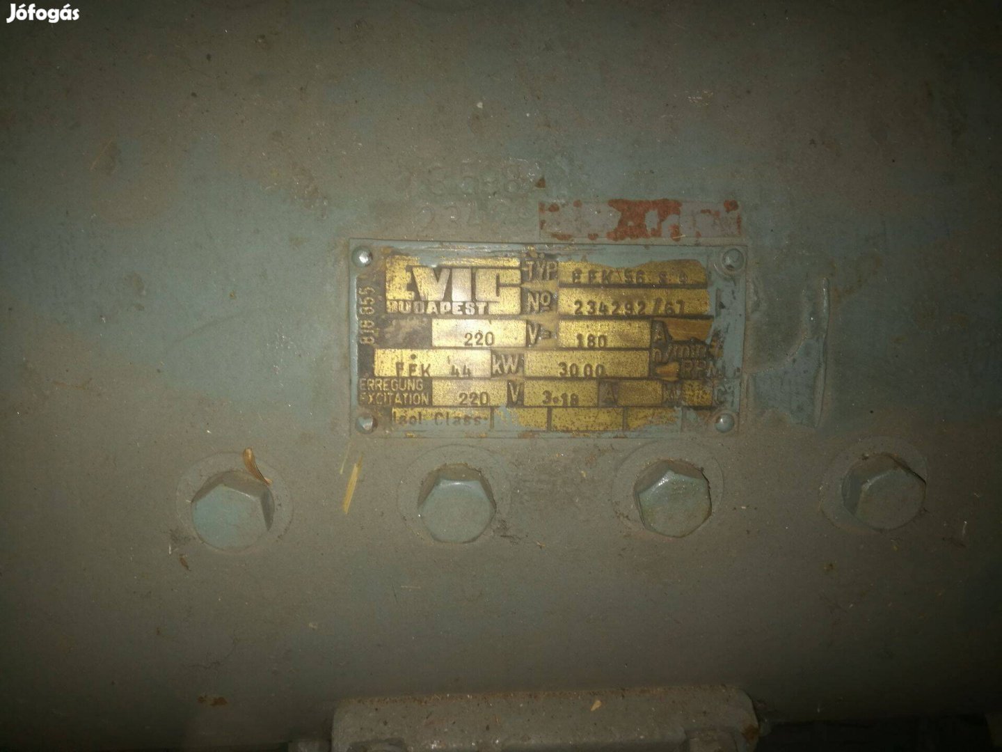 DC motor 40kW mérőpad
