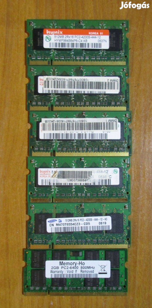 DDR2-es memóriák laptopba