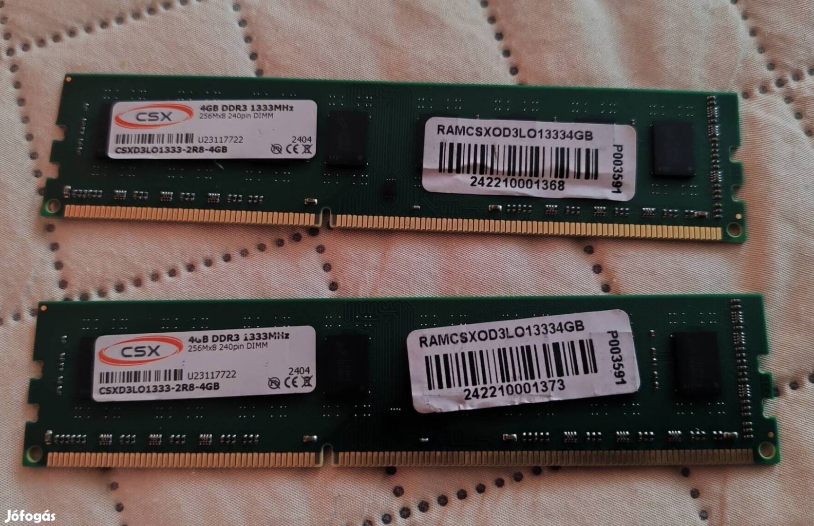 DDR3 1333mz 4x4gb garanciás memória!