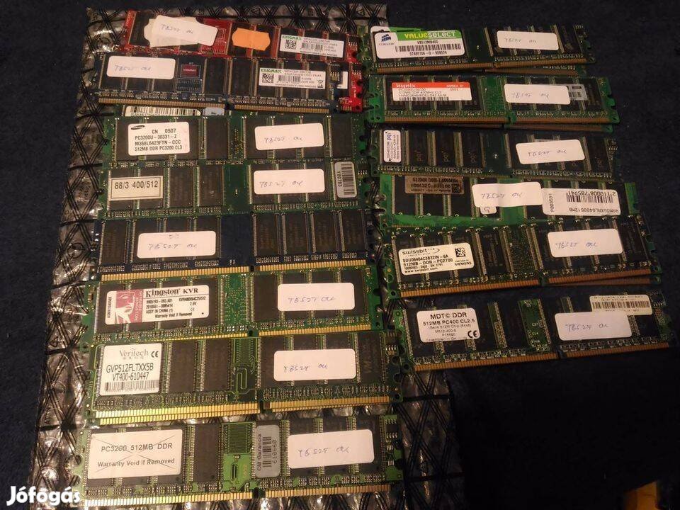 DDR 1 333 400 PC memória 512MB vegyes márkák, akár párban is