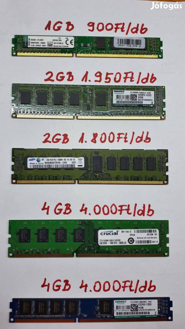 DDR 3 memoriák