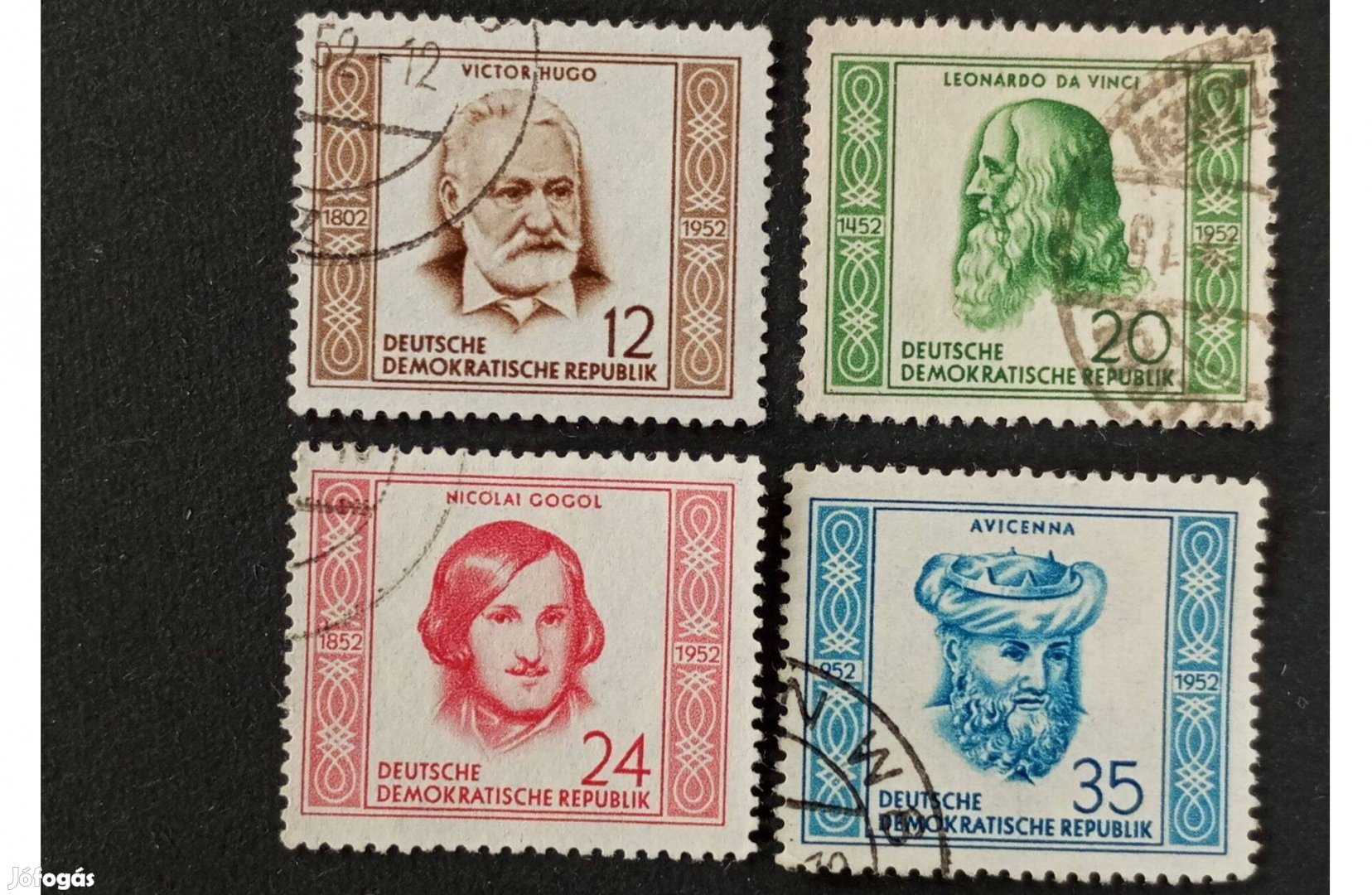 DDR NDK komplett bélyegsor 1952 Híres férfiak