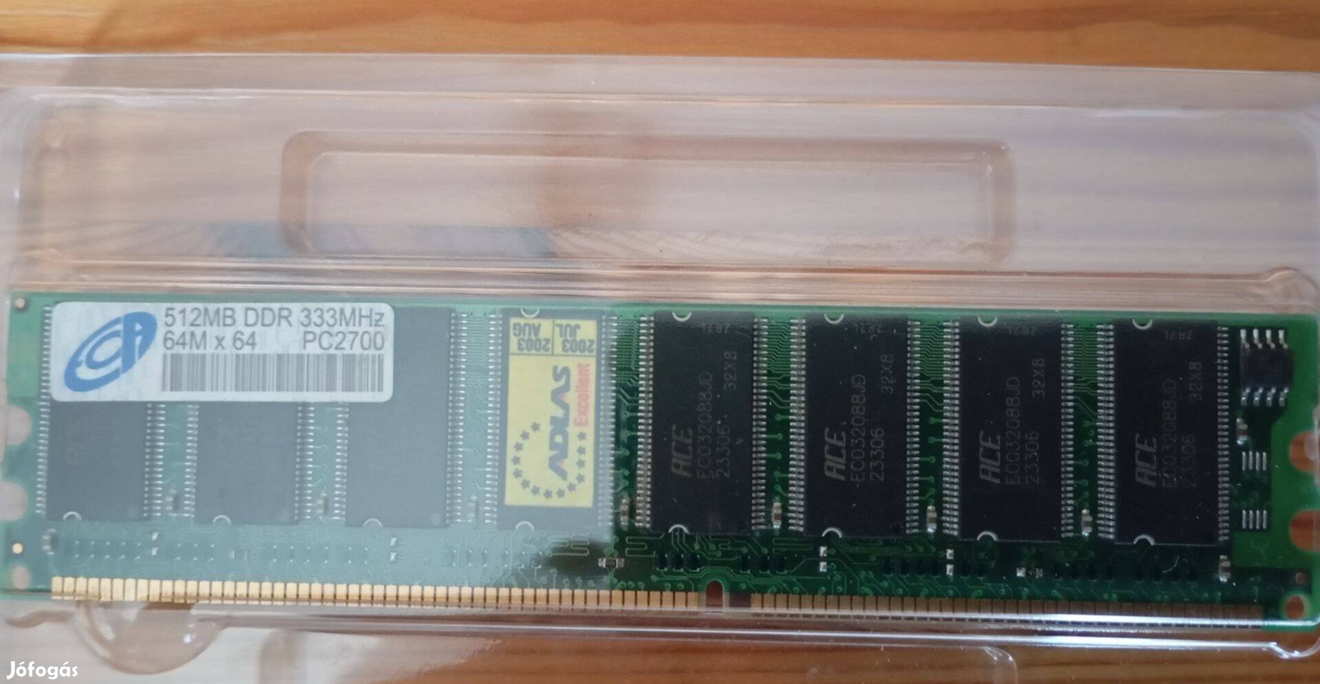 DDR RAM 512MB 333 MHz PC2700, valószínűleg új