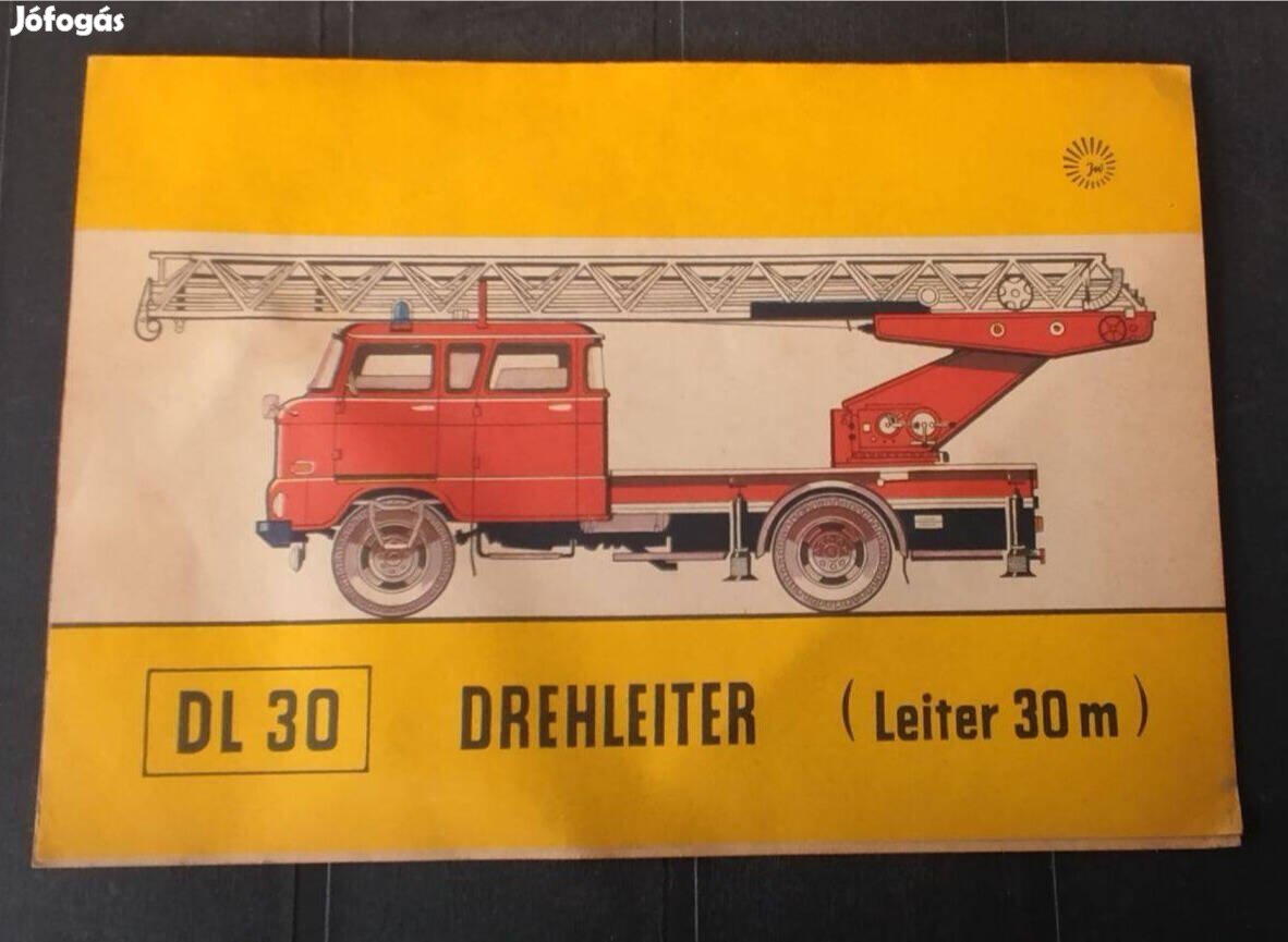 DDR. 1983. DL 30 IFA tűzoltóautó prospektus