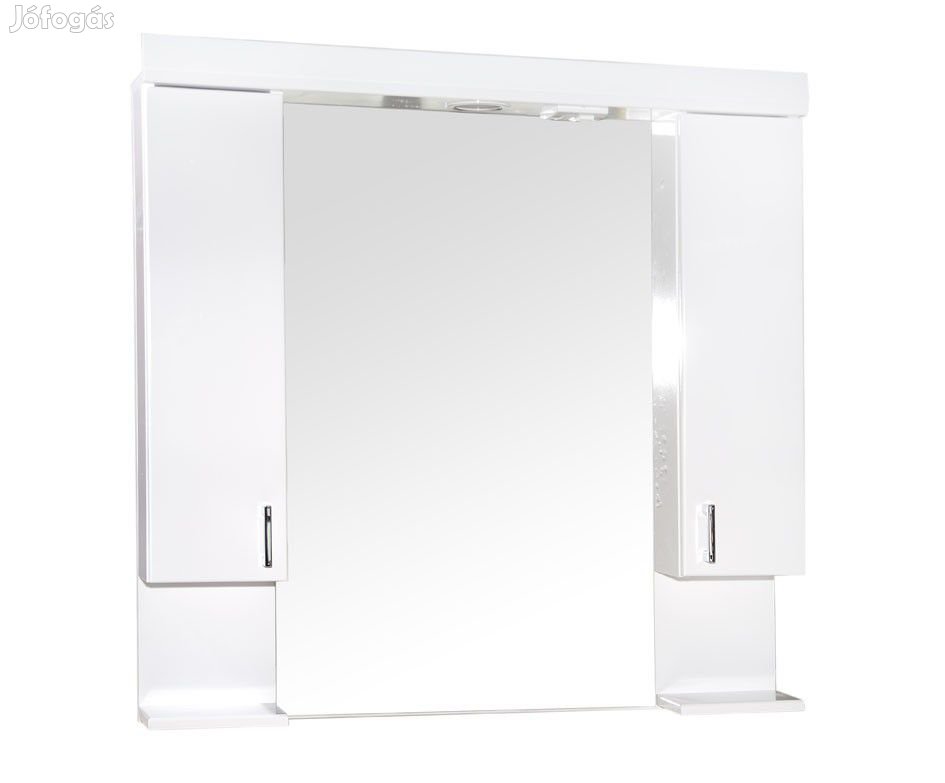 DESIGN 80/85/100 cm tükrös szekrény dupla szekrénnyel, LED világításs