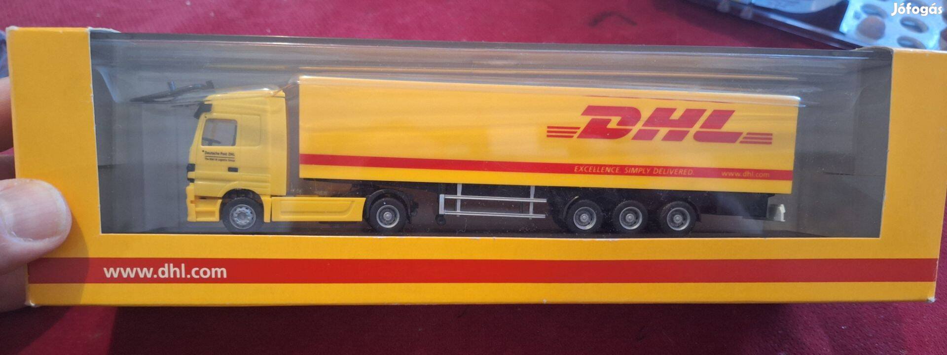 DHL kamion - Rietze autómodell, játékautó, eredeti, bontatlan csomagol