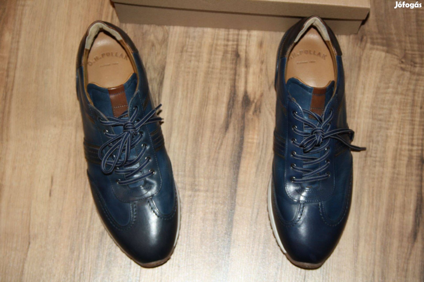 DH Pollak eredeti férfi cipő 43as , 8,5 és 27,5cm szép: Bőr