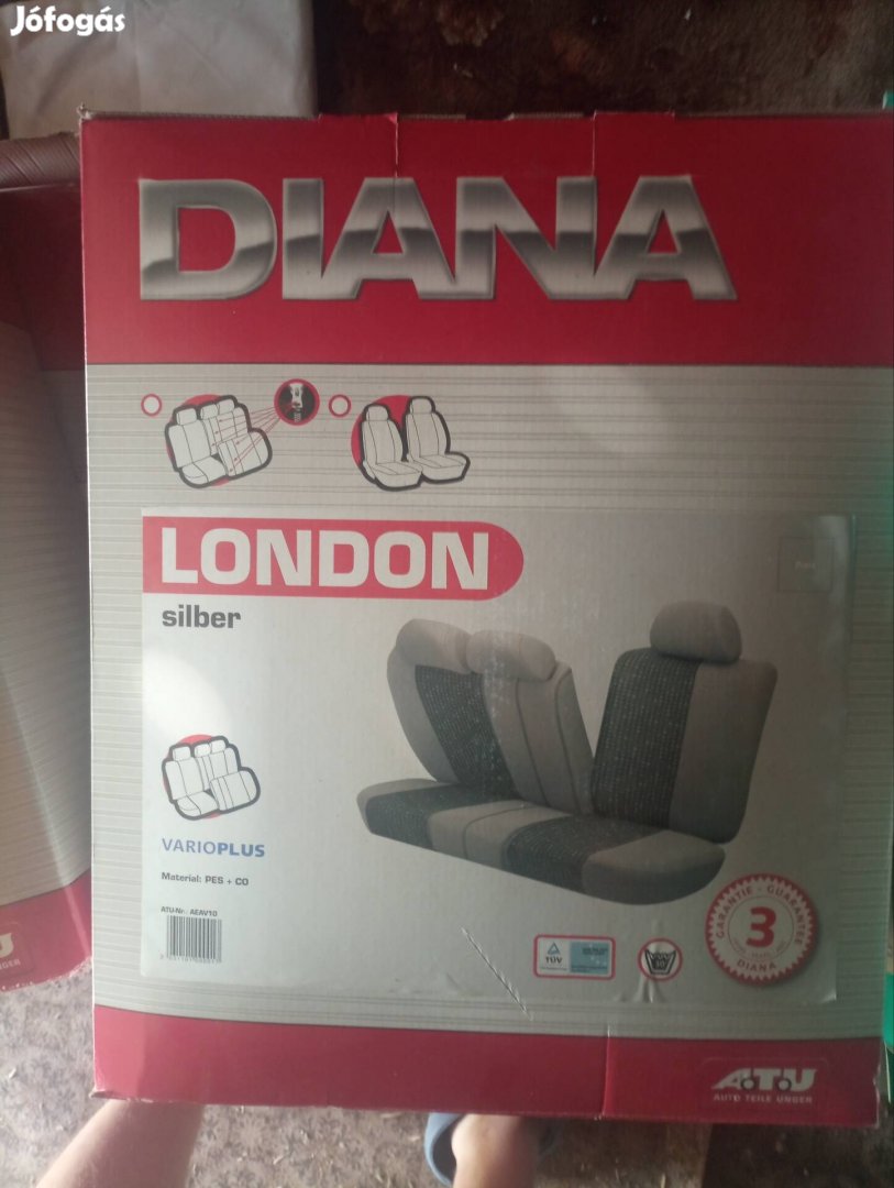 DIANA London - Hátsó üléshuzat szett, ezüst színben