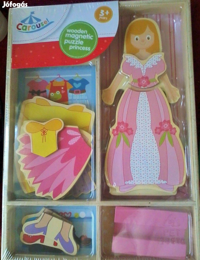 DIY Öltöztethető fa baba 6 kombinálható ruházat