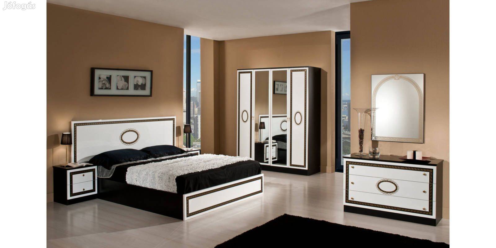 DI - Paris (fekete-fehér) olasz modern hálószoba bútor Akció!