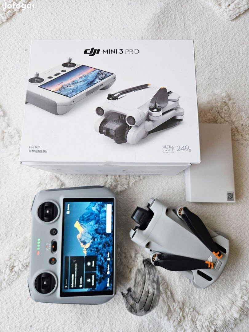 DJI Mini 3 Pro RC drón garancia , kijelzős táv 4K akadálykerülés