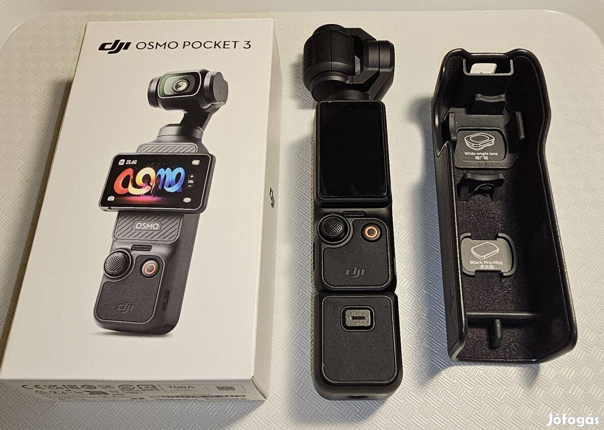 DJI Osmo Pocket 3 + kiegészítőkkel + extra kézi stabilizátorral