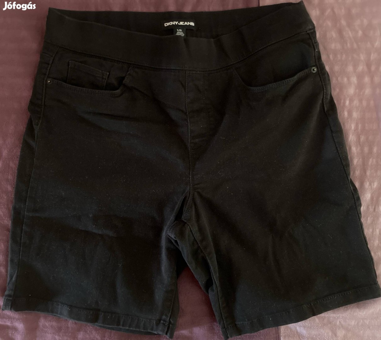 DKNY Jeans L eredeti strech-es fekete férfi térdnadrág 