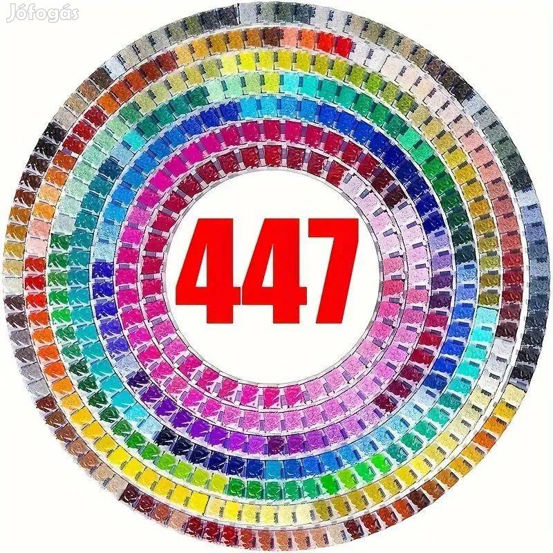 DMC447 szinű akril kerek 5D gyémánt csomag