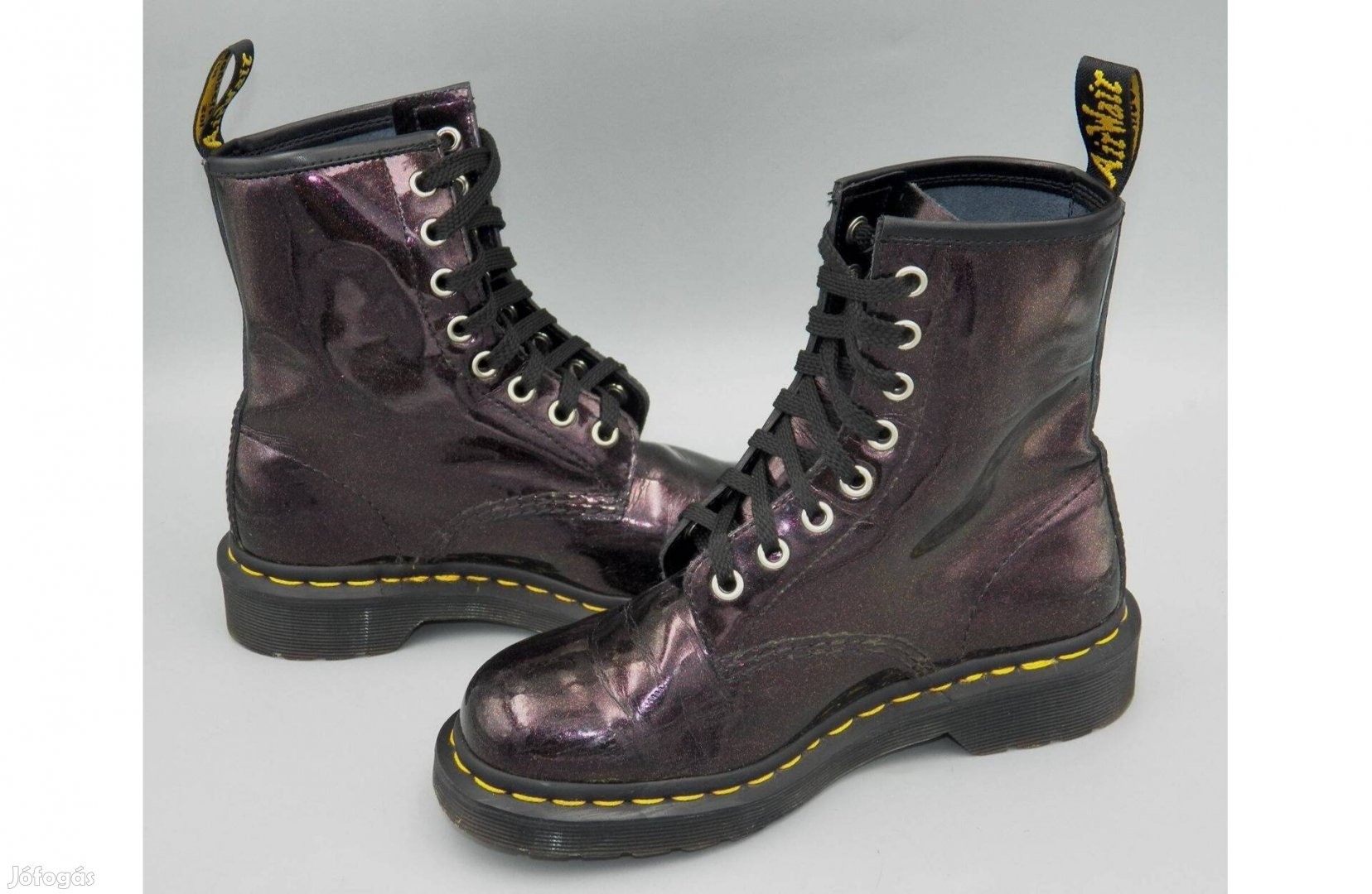 DR. Martens Sparkle Metallic lakk bakancs, 35 / 36