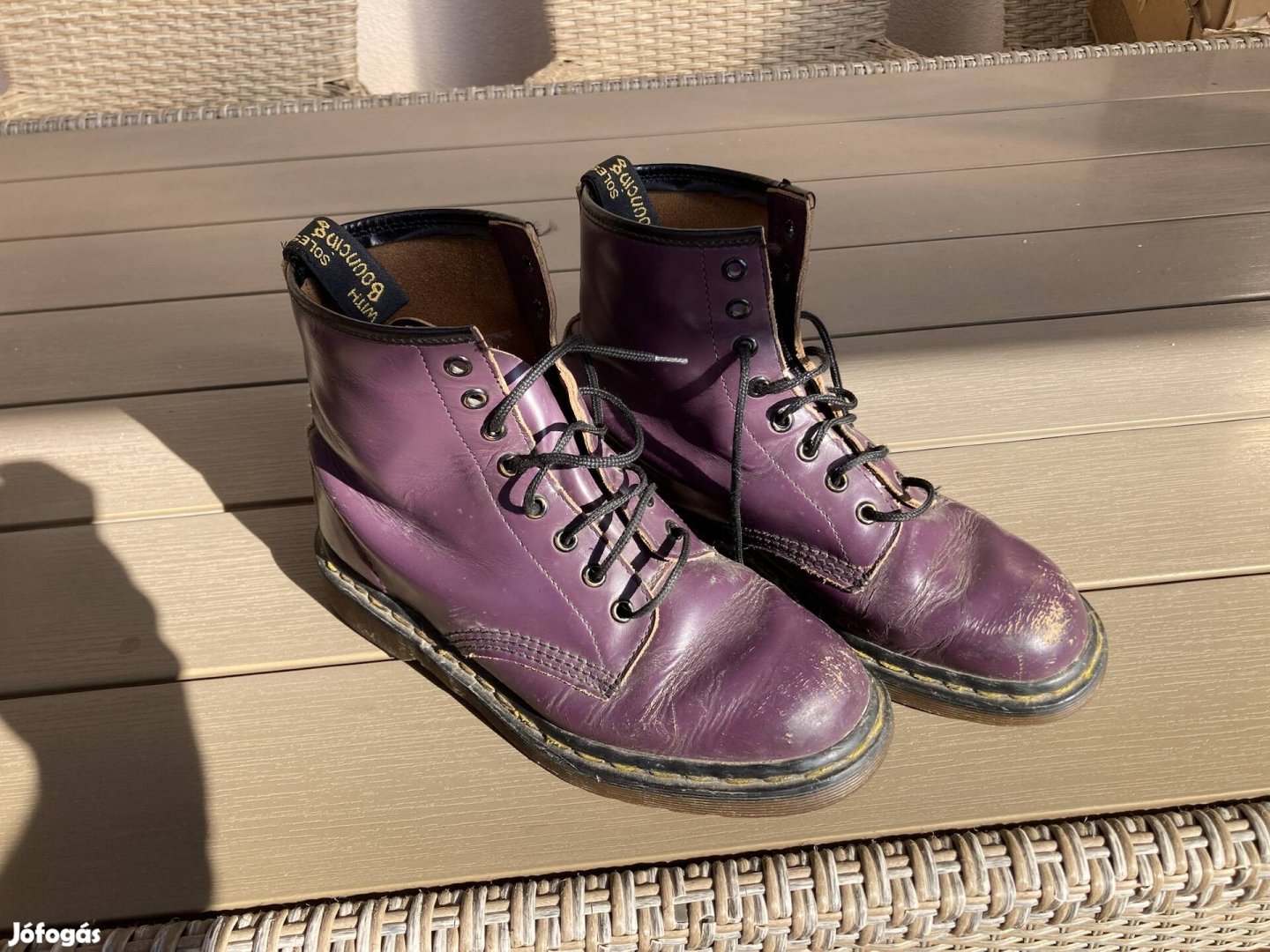 DR. Martens lila női bakancs bőr