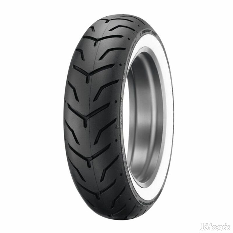 DUNLOP D407 gumiabroncs (HARLEY-D) WWW széles-fehér-oldalfalú 180/65 B