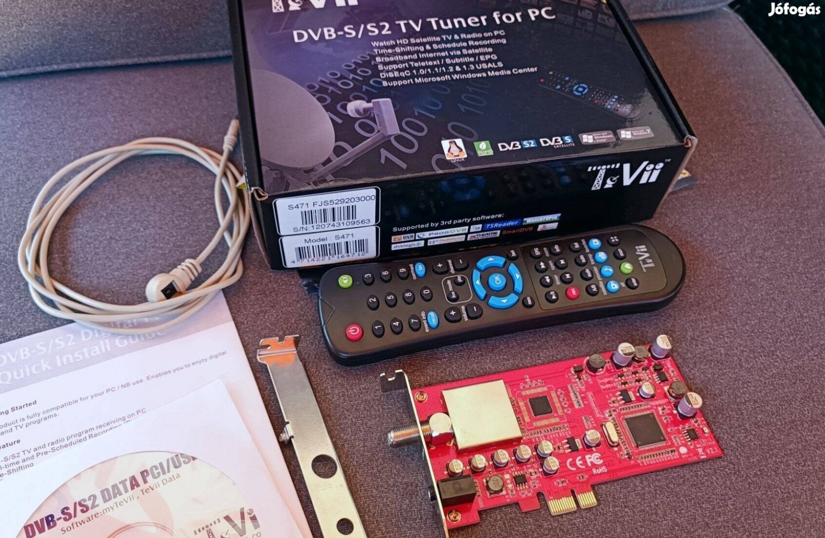 DVB-S2 digitális műholdvevő kártya Pcie Tevii S471
