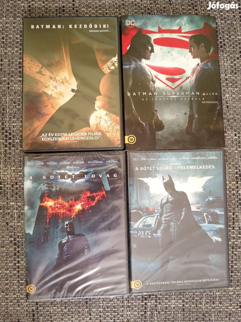 DVD Batman Kezdődik, A Sötét Lovag, Felemelkedés, Superman Ellen