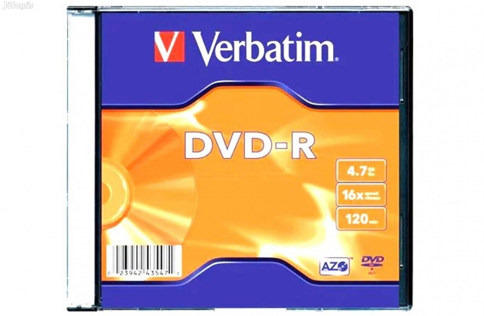 DVD-R lemez, 4,7 GB, vékony tokban, Új bontatlan