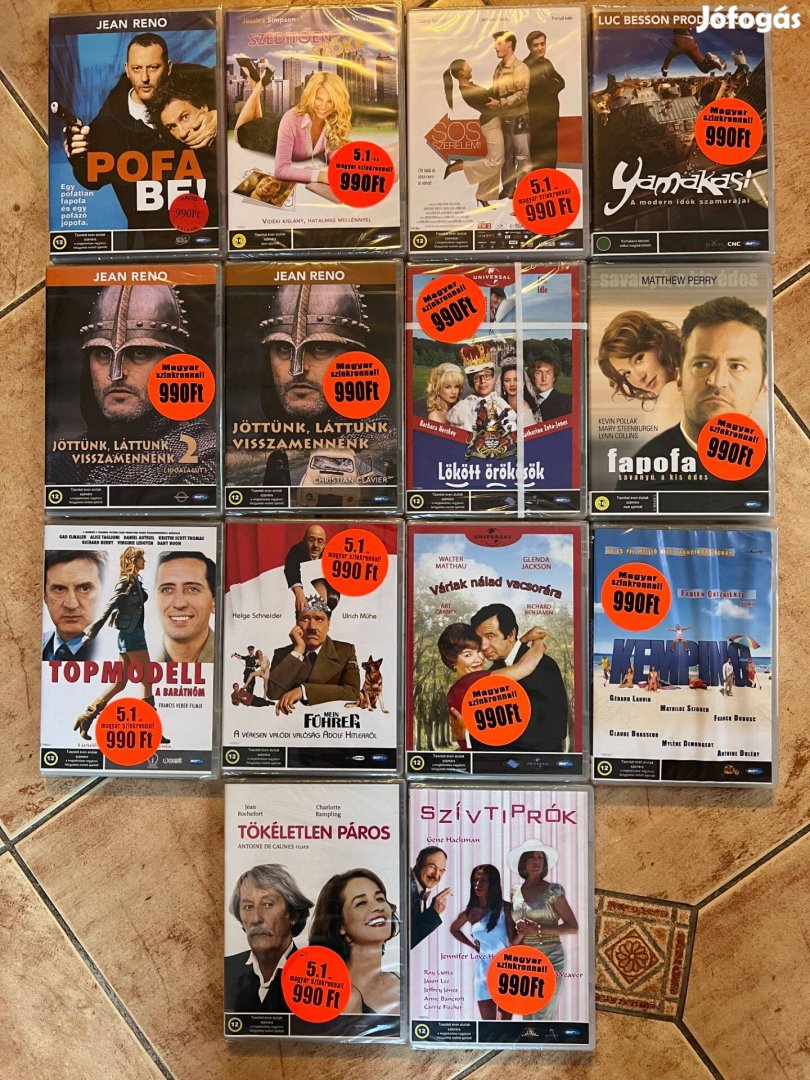 DVD Sikerfilmek eredetiek újak eladók