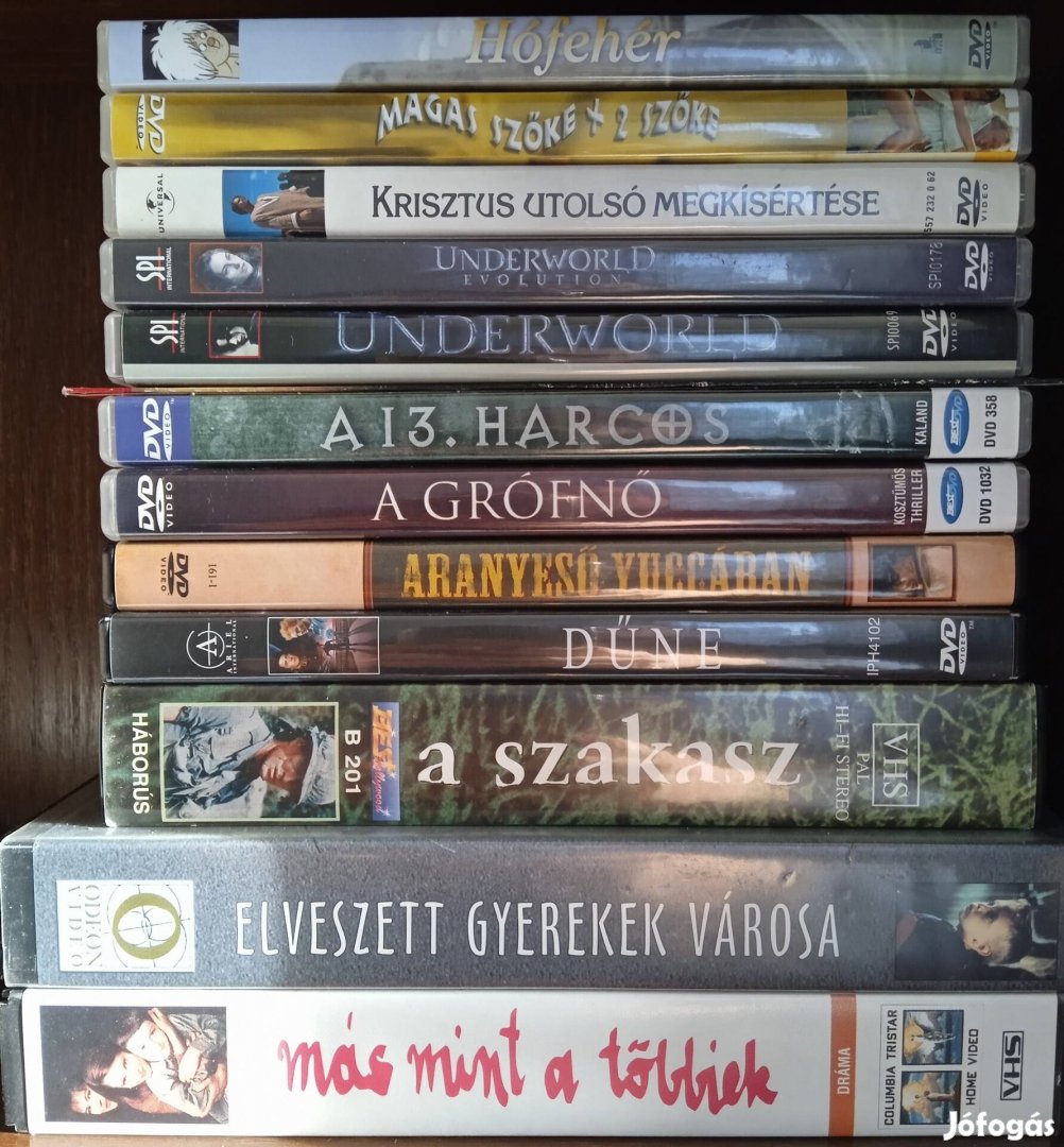 DVD, VHS filmek - magyar és külföldi 