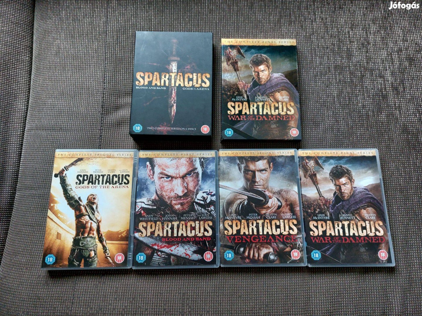 DVD csomag, Spartacus, teljes sorozat, kedvező ár, 4 évad