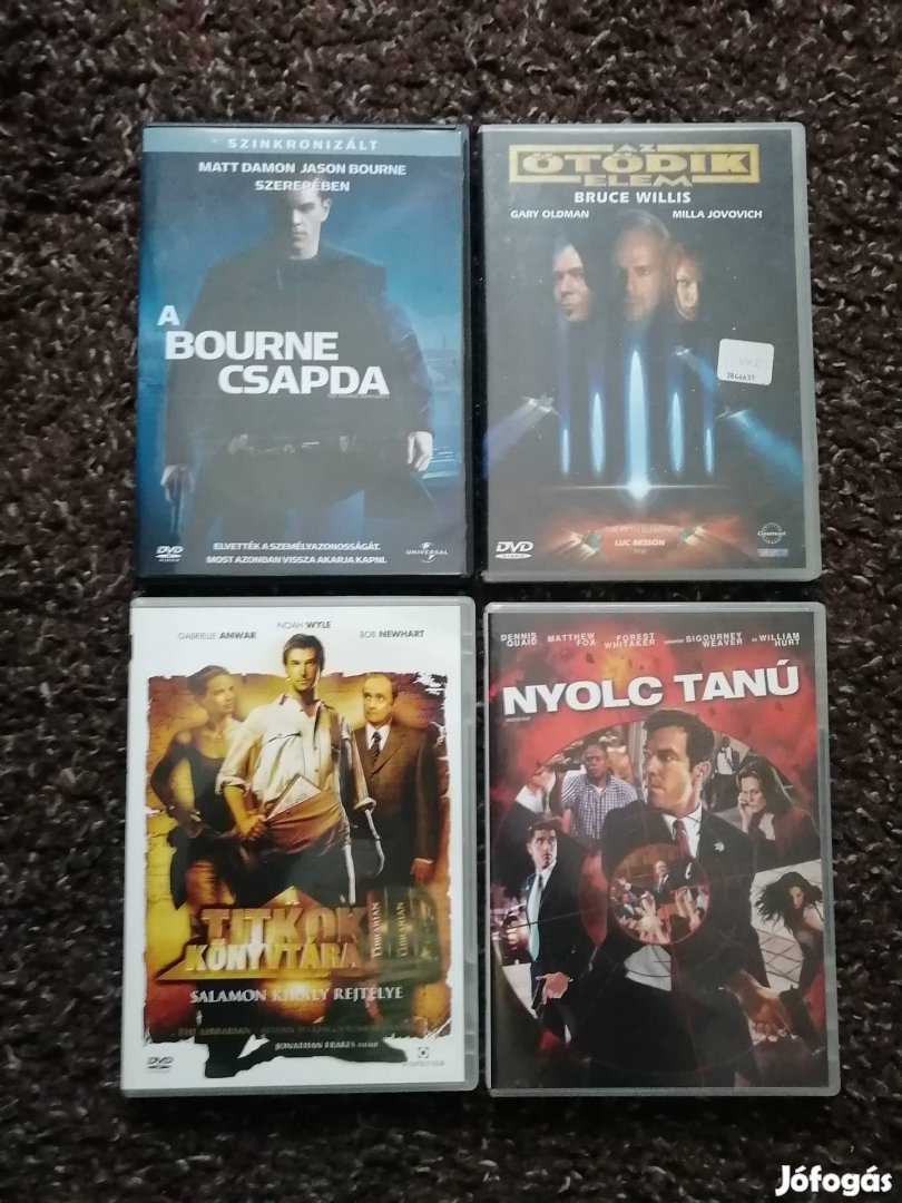 DVD filmek vegyesen 8db, újszerű állapotban, kedvező áron